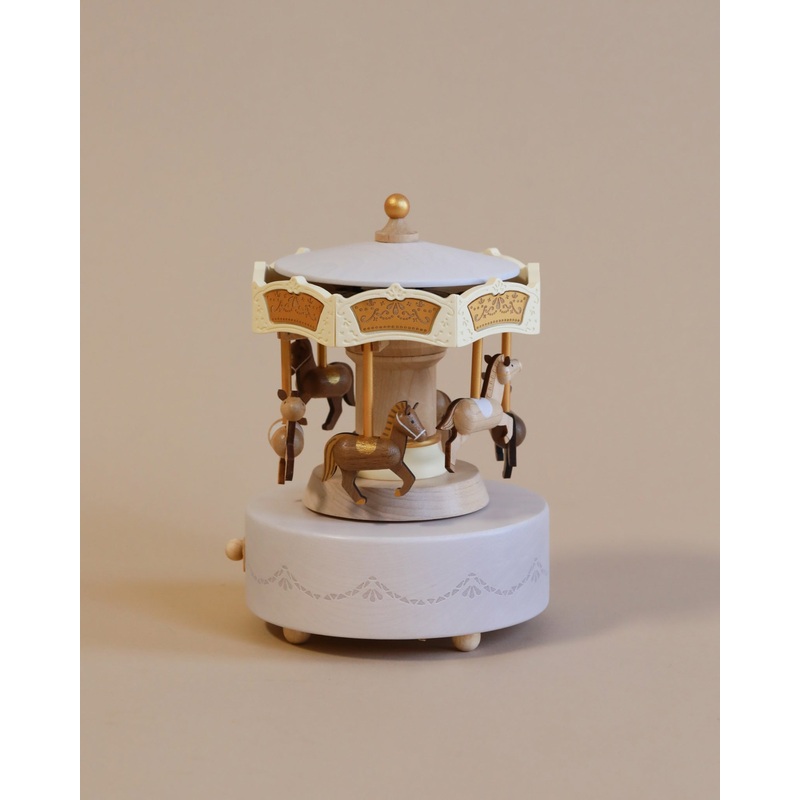 Pre-order: Wooden Carousel Music Box (ships end of August - early September)