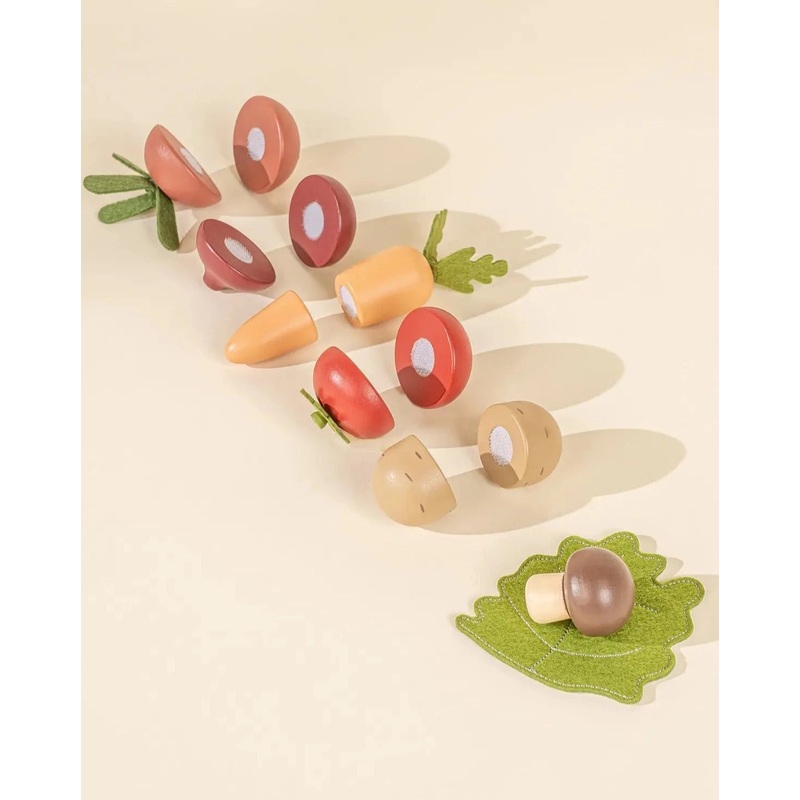 Sliceable Wooden Vegetables