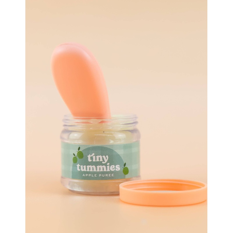 Tiny Tummies - Apple jelly food - Jar and spoon - Tiny Harlow