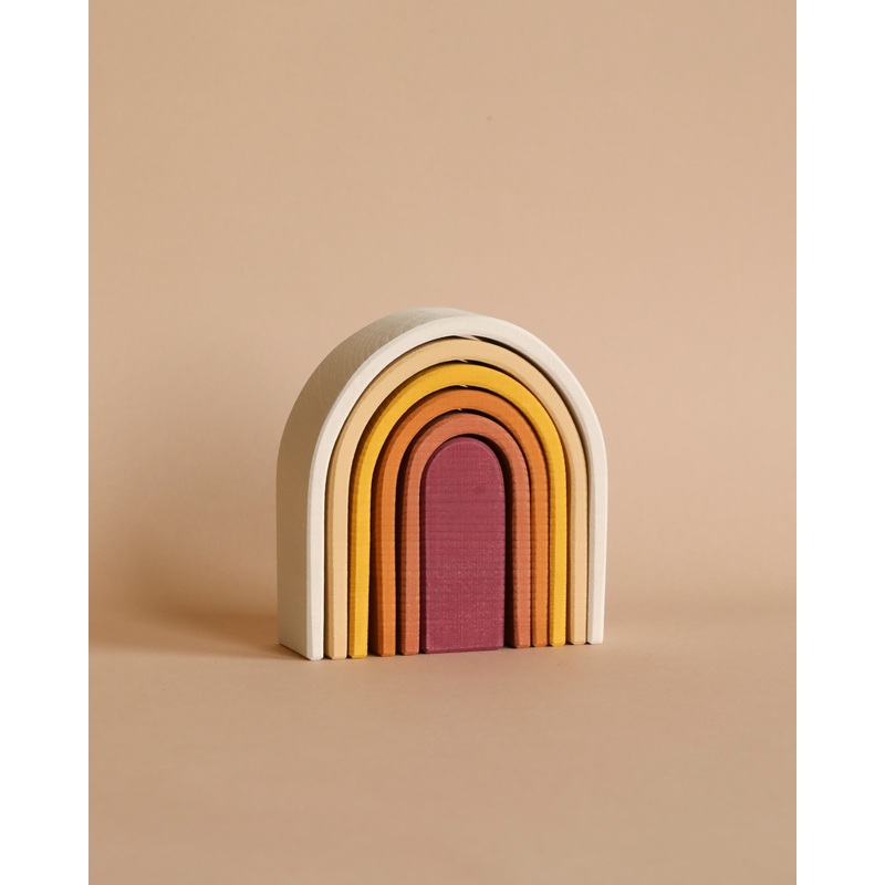 Raduga Grez Handmade Wooden Oval Rainbow Stacker