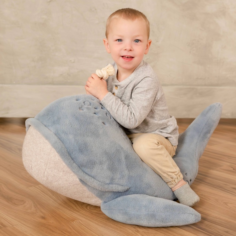 Ride-On Whale Pouf