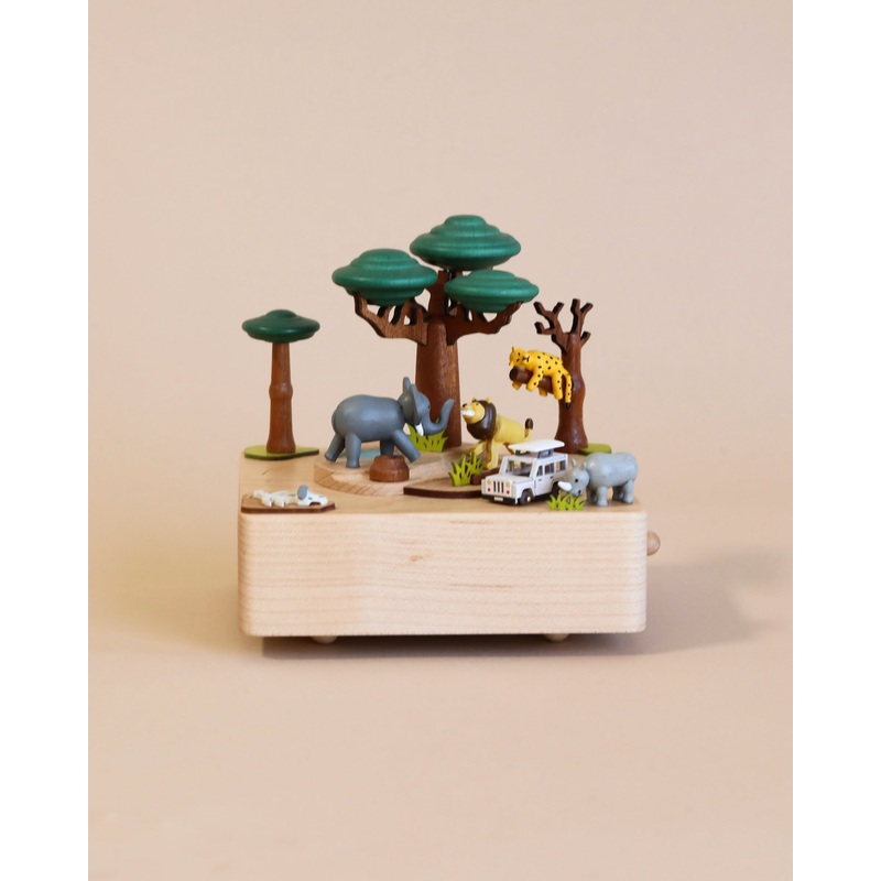Wooden Safari Music Box