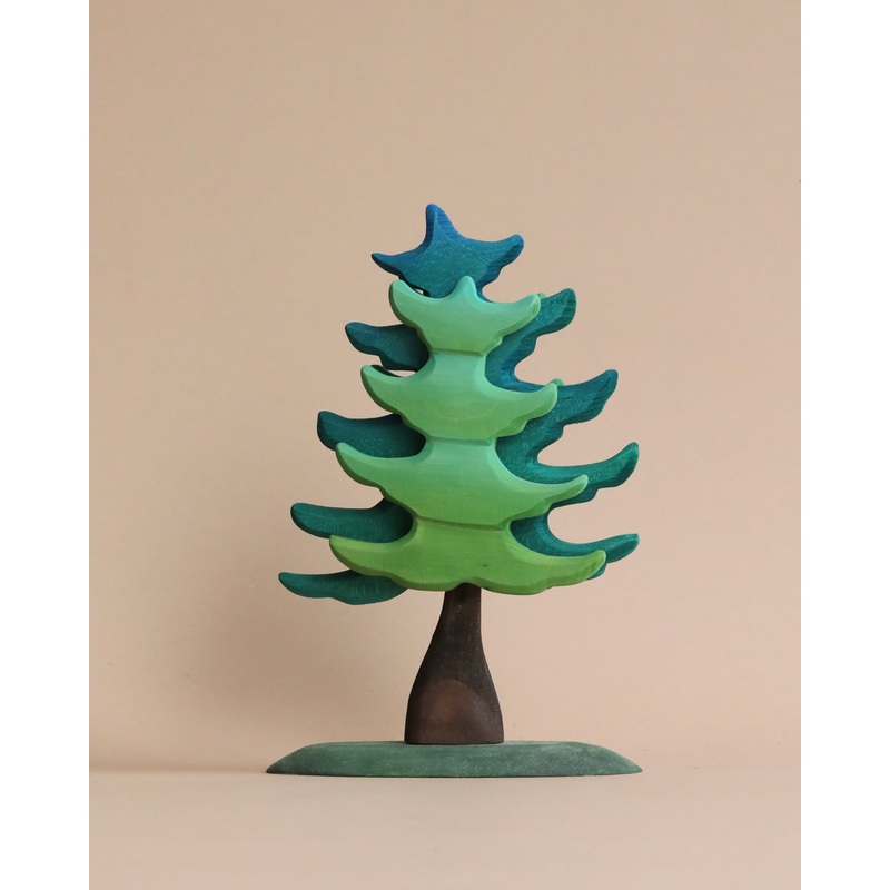 Bumbu Handmade Wooden Extra Large Green Spruce Tree