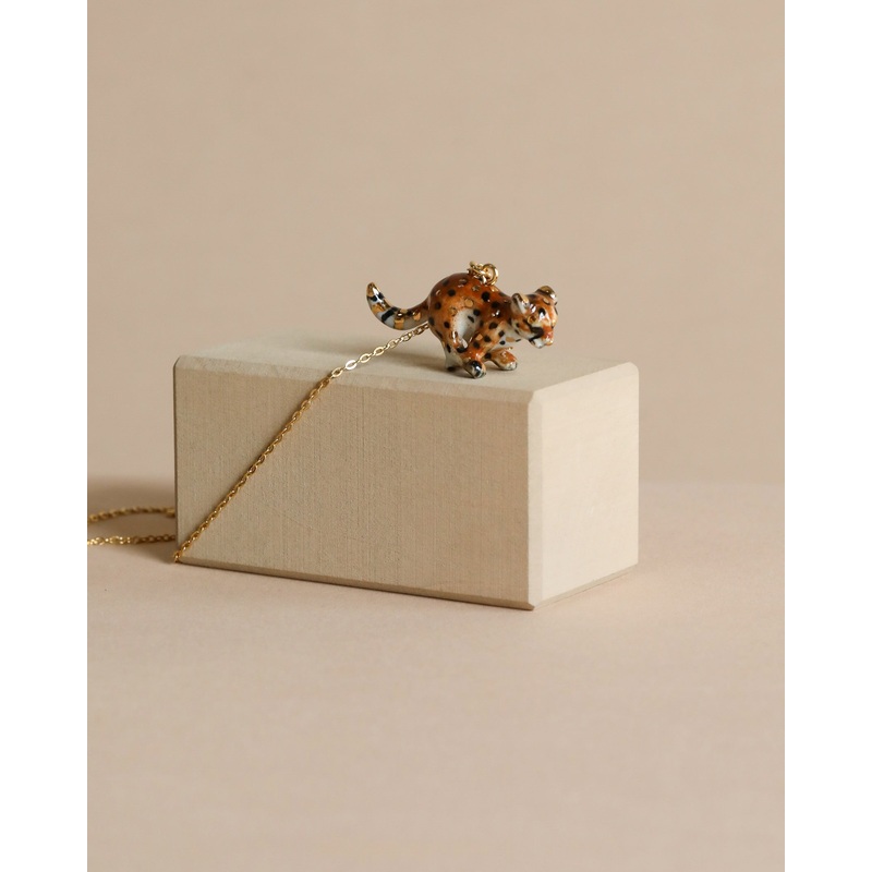 Cheetah Cub Touch of Gold Necklace