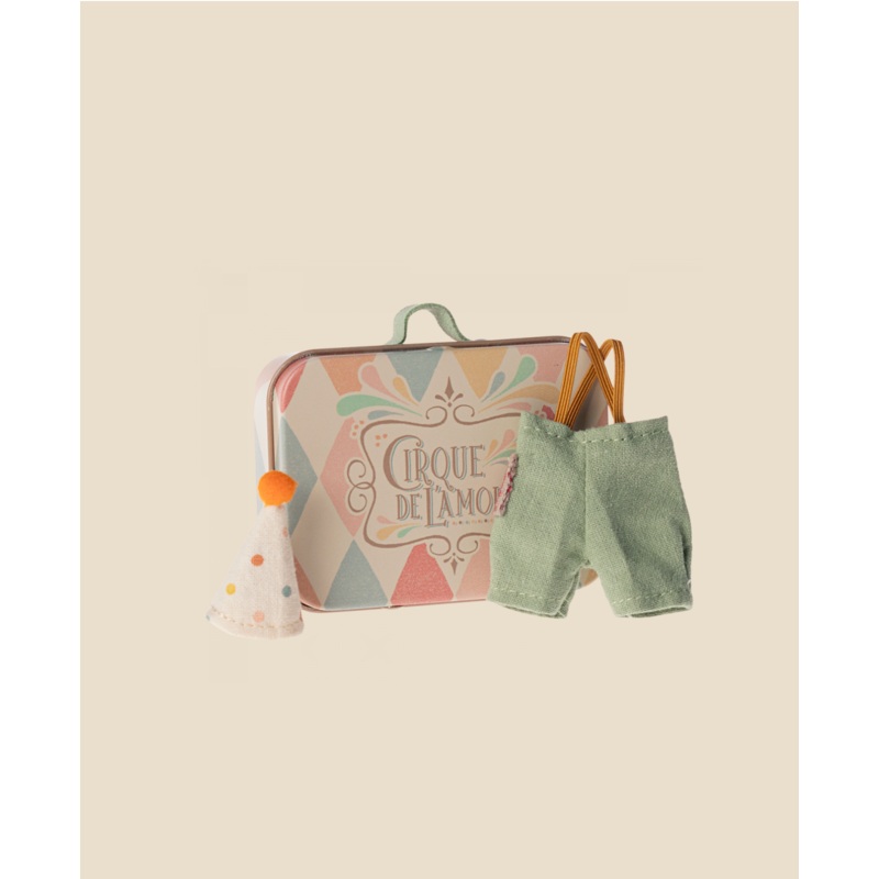 Maileg Clown Clothes In Suitcase, Little Brother Mouse