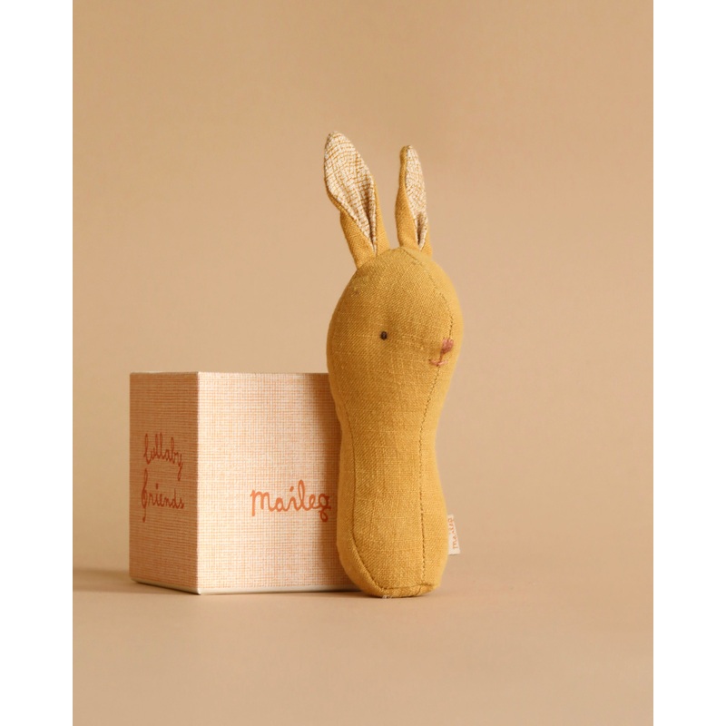 Maileg Lullaby Friend Rattles, Bunny -  Dusty Yellow