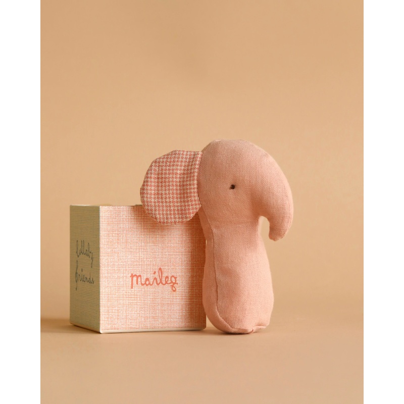 Maileg Lullaby Friend Rattles,  Elephant - Rose
