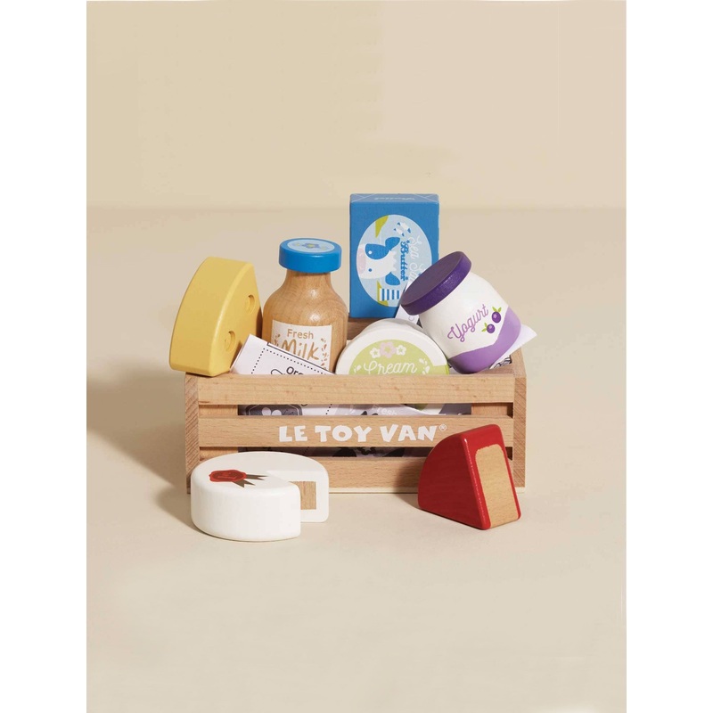 Cheese & Dairy Wooden Market Crate