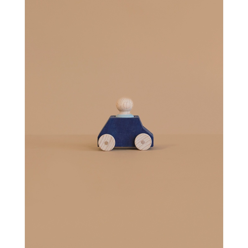 Lubulona Wooden Car with Figure - Blue