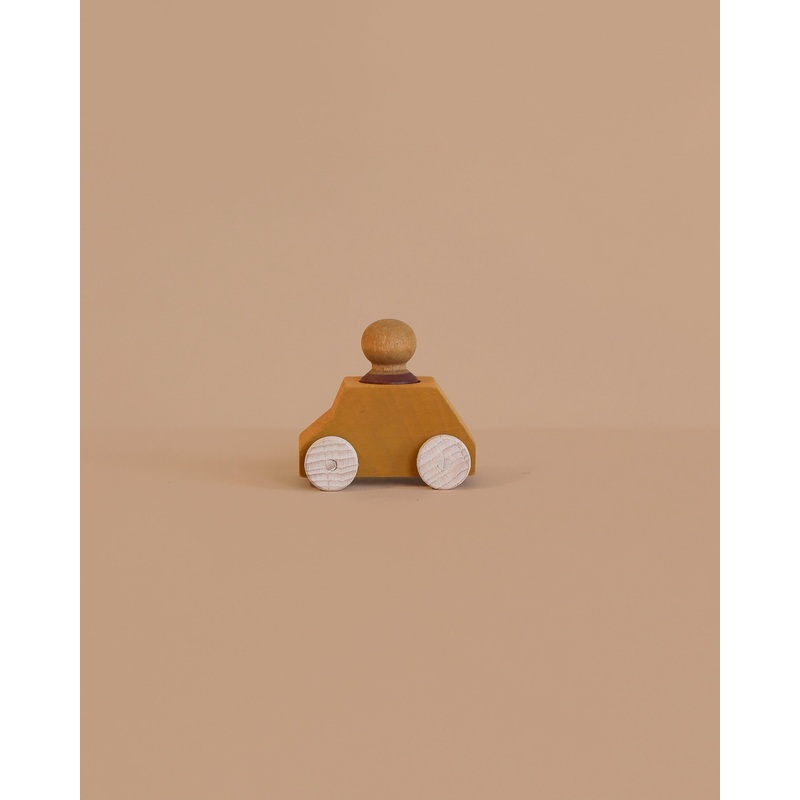 Lubulona Wooden Car with Figure - Ochre