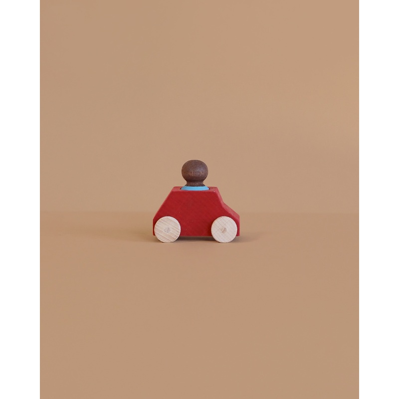 Lubulona Wooden Car with Figure - Red