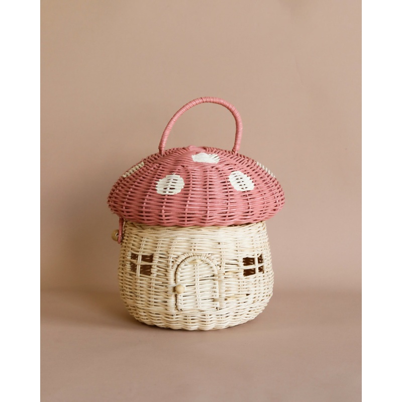 Olli Ella | Mushroom Basket - Pink