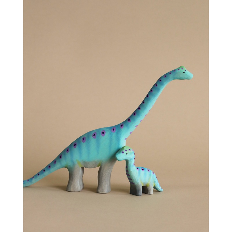 Bumbu Handmade Wooden Brontosaurus Dinosaur Set