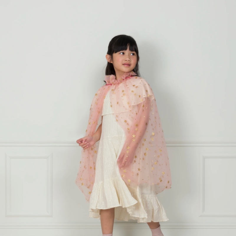 Meri Meri Pink Tulle Star Cape Costume - Final Sale