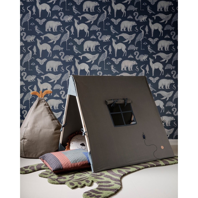 Ferm Living Tent - Beetle Embroidery - Dark Olive