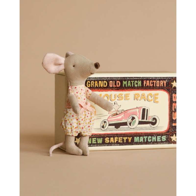 Maileg Little Sister, Mouse In Matchbox