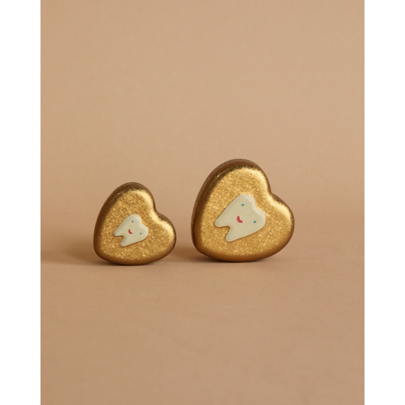 Maileg Metal Tooth box, 2 Piece - Gold