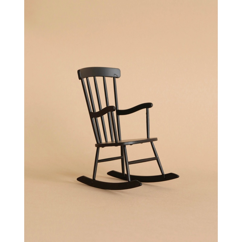 Maileg Rocking Chair, Mini - Anthracite