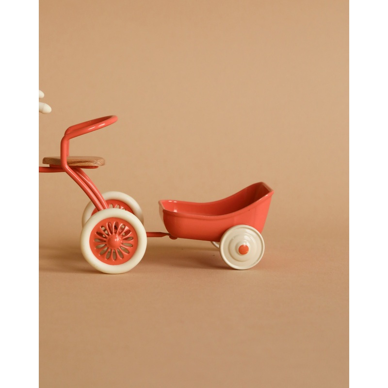 Maileg Tricycle Hanger, Mouse - Coral