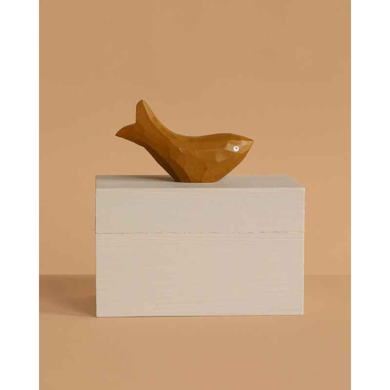 Ferm Living Hand Carved Wooden Harbour Box - Fish