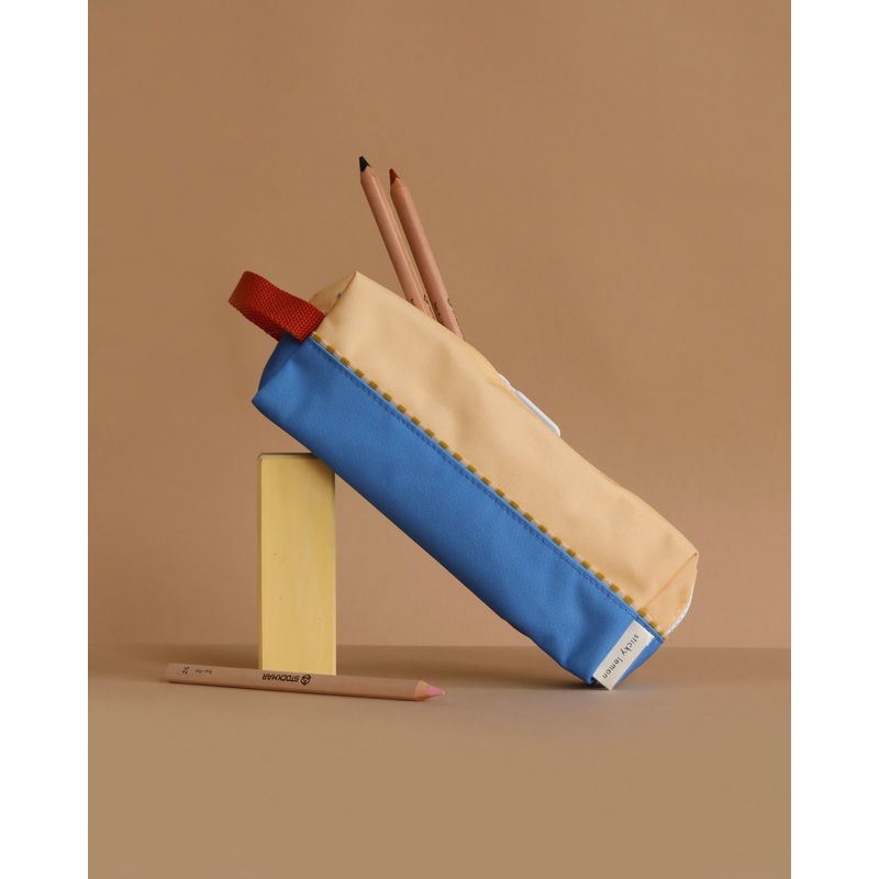 Sticky Lemon Pencil Case | Color Blocking | Sandy Yellow + Radar Blue
