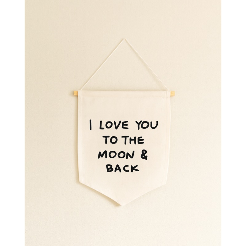 I Love You To The Moon And Back Canvas Sign