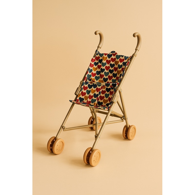 Konges Sloejd Doll Stroller - Heart Kisses