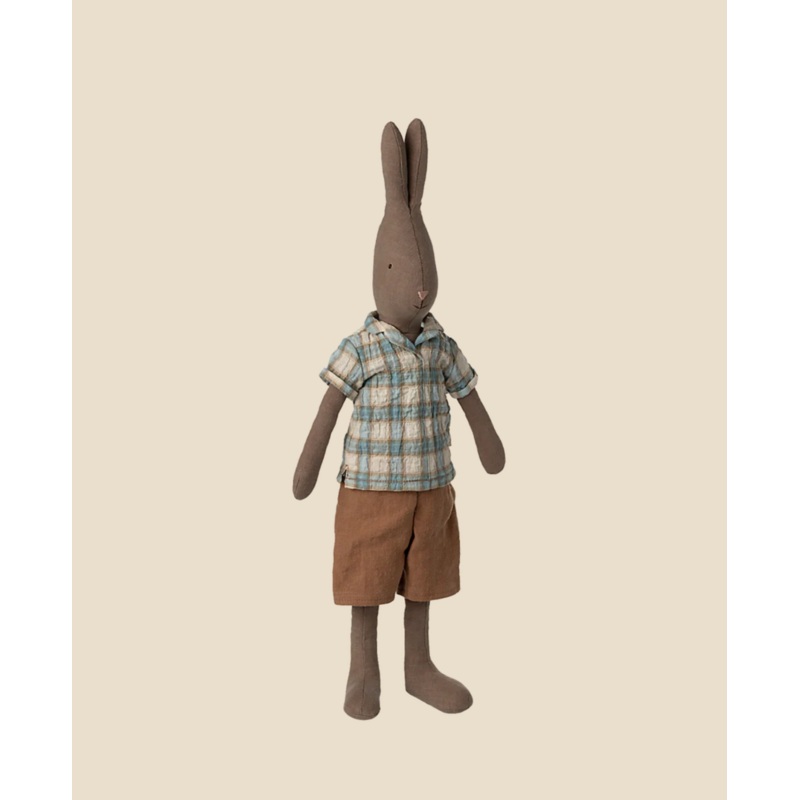 Maileg Rabbit, Size 3 - Brown - Shirt and Shorts