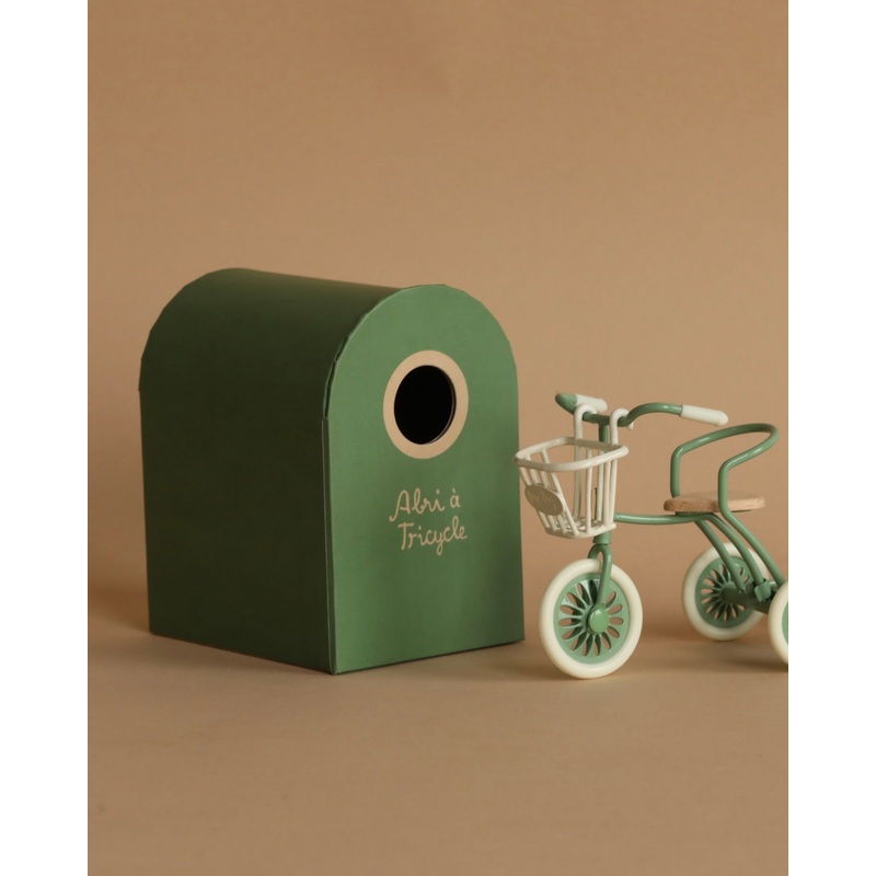 Maileg Tricycle With Basket - Green