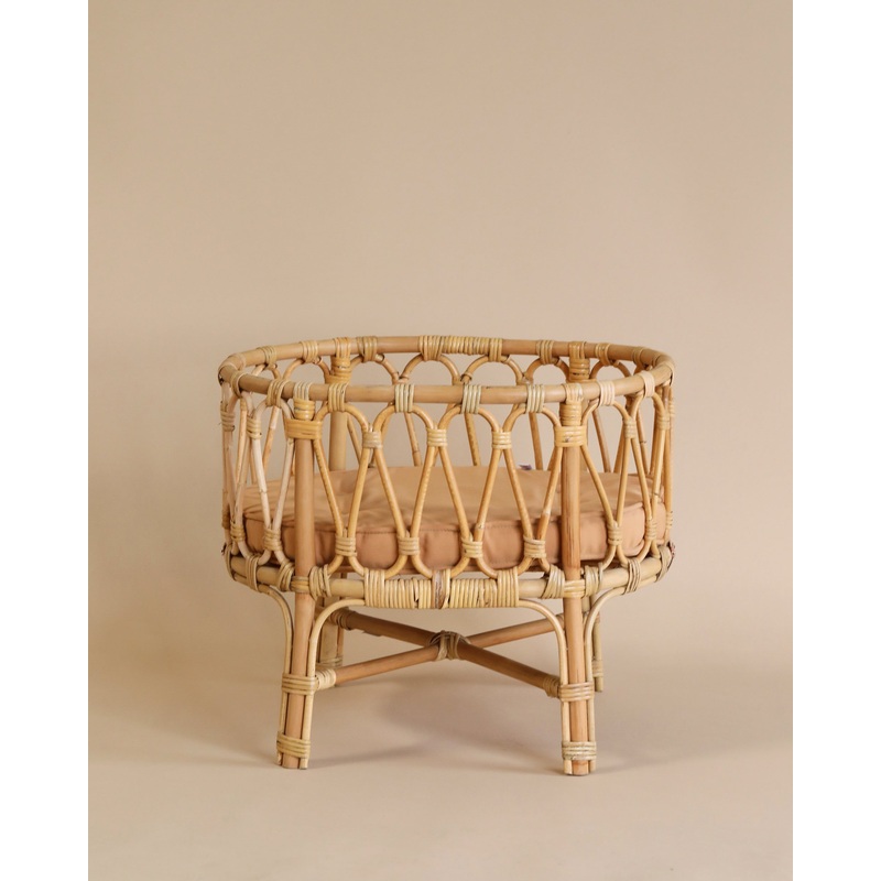 Poppie Rattan Doll Crib + Duvet  & Pillow