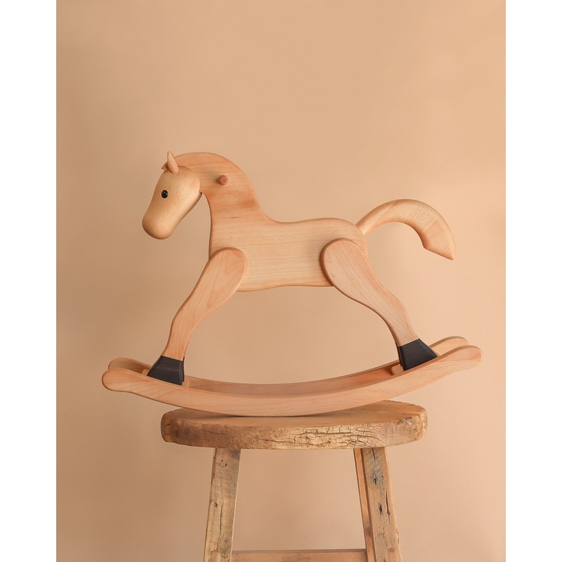 Spring Copenhagen Wooden Rocking Horse - Final Sale