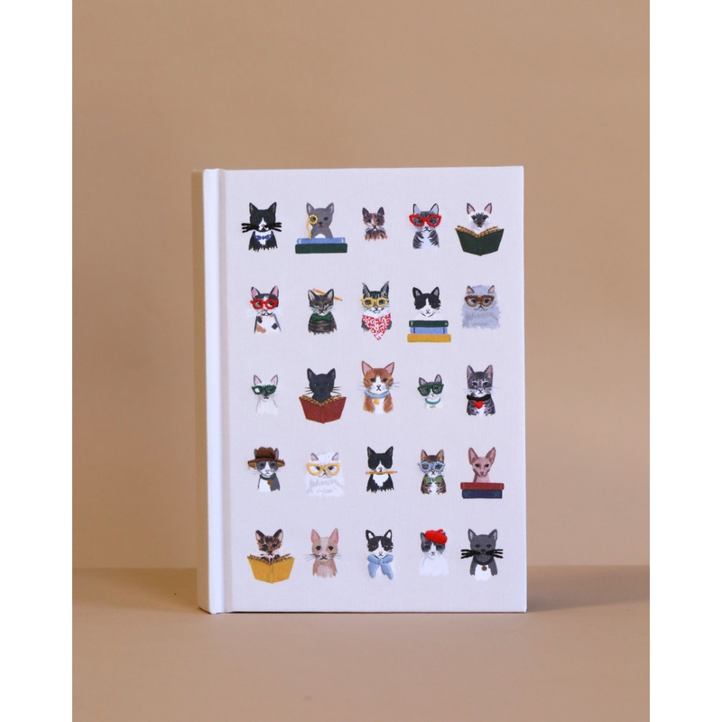 Studious Cats Embroidered Journal