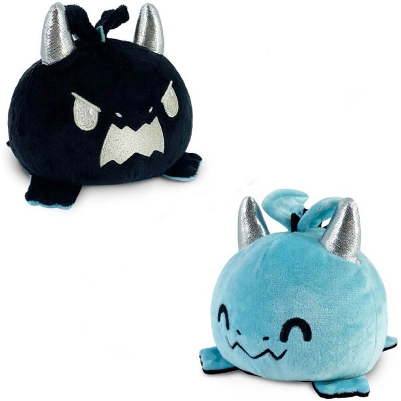 Reversible Dragon Plushie (bleu / noir)